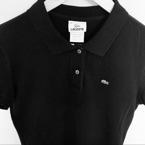 Lacoste size 44 Vguc black womens polo